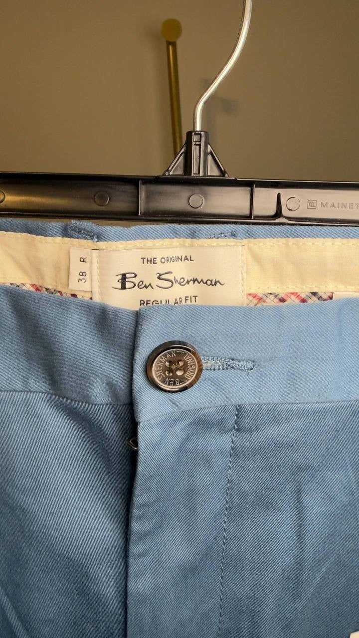 Ben Sherman Signature Chino Shorts Airforce Blue 38 NWT $99