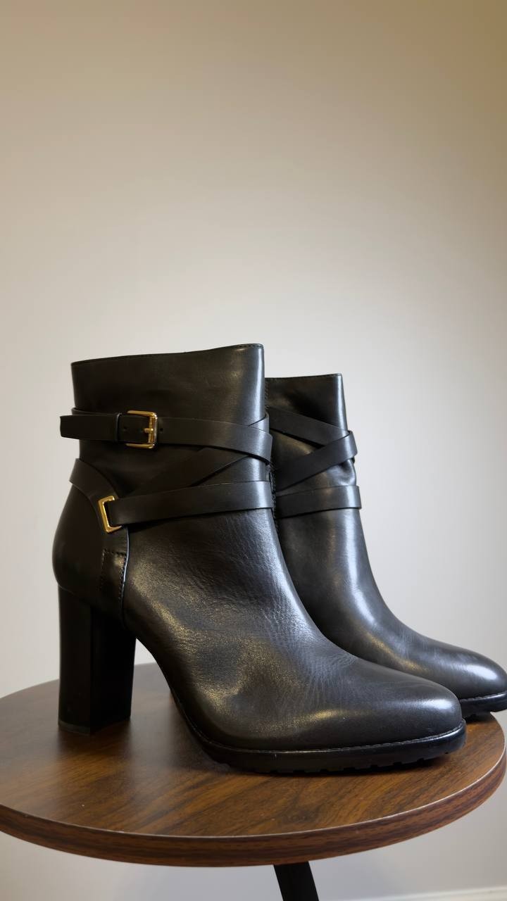 Lauren Ralph Lauren Dress Booties Black 10 B New $225.00