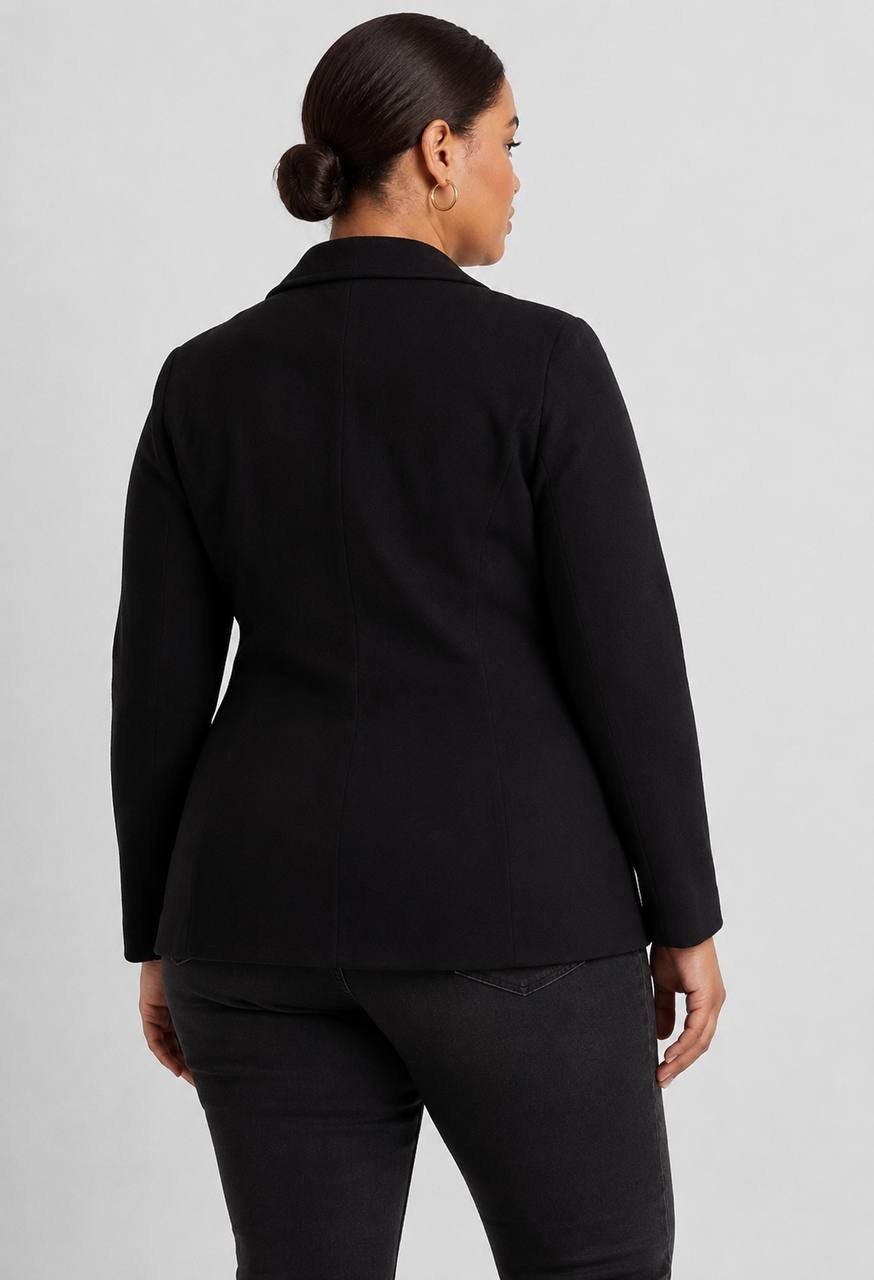 Lauren Ralph Lauren Combed Cotton Blazer Black 1X NWT $225
