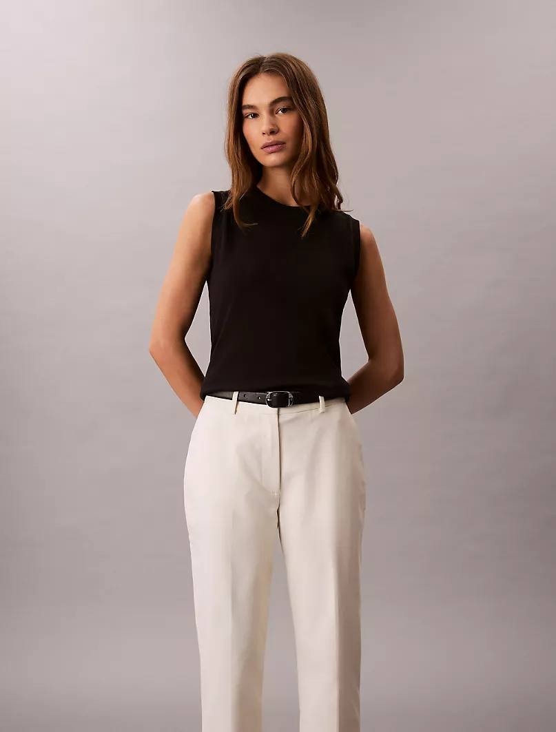 Calvin Klein Cotton Stretch Chino Pants Size 6 Tofu NWT MSRP$99