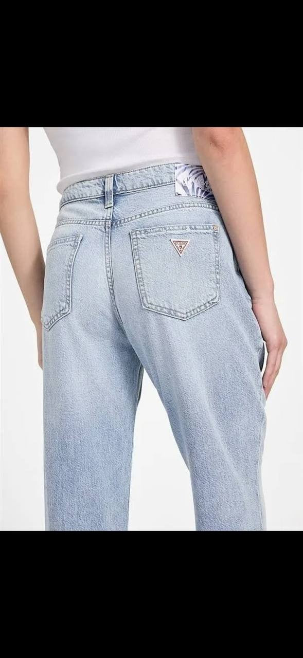 Guess Eco High‑Rise Celia Boyfriend Jeans Blue T30xL30 NWT $118