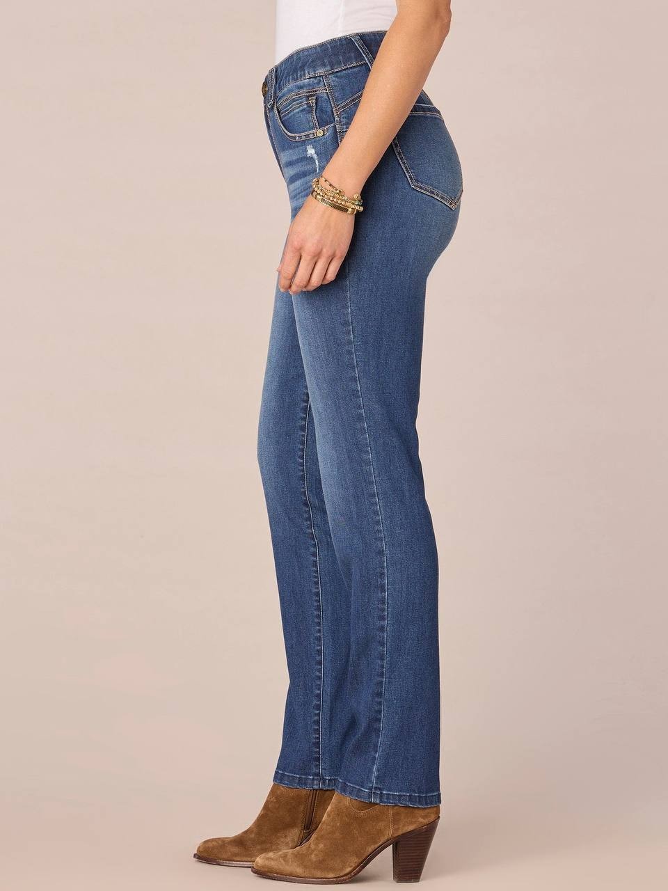 Democracy “Ab”solution Mid Rise Straight Leg Jeans Blue Vintage 12 NWT $78