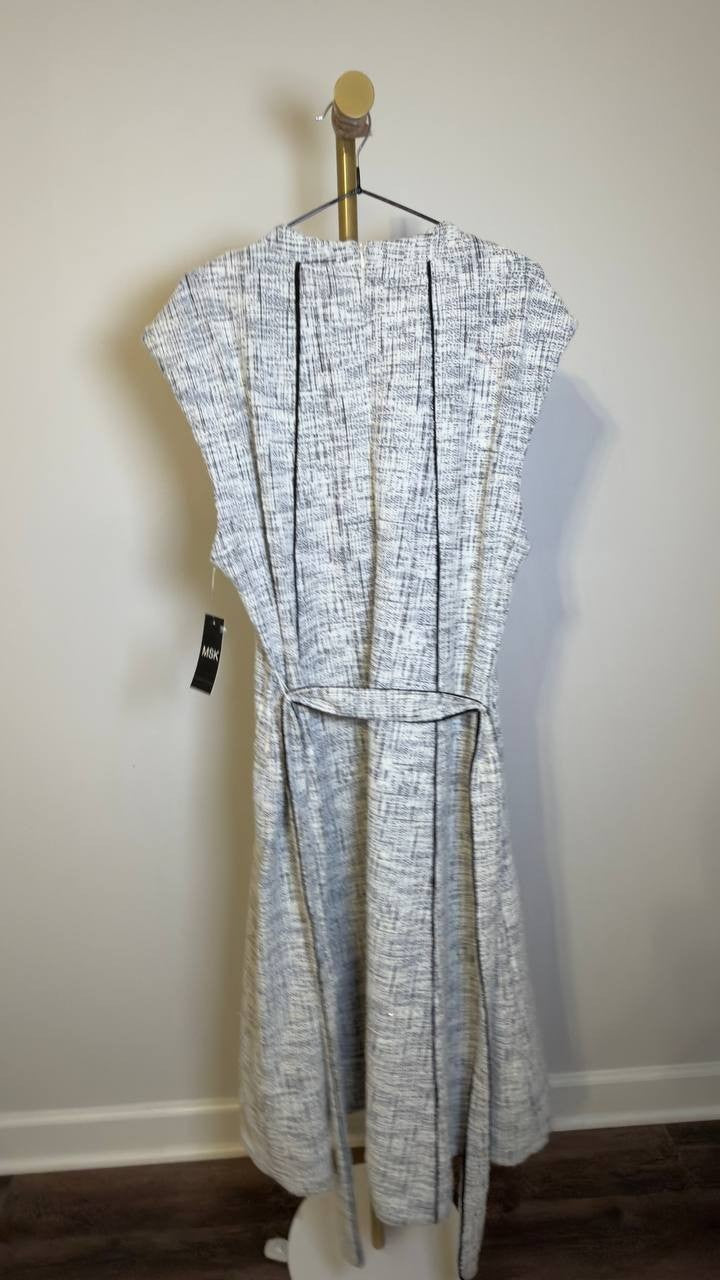 MSK Women’s Short‑Sleeve Crewneck Knit Dress Bright White XL NWT $109