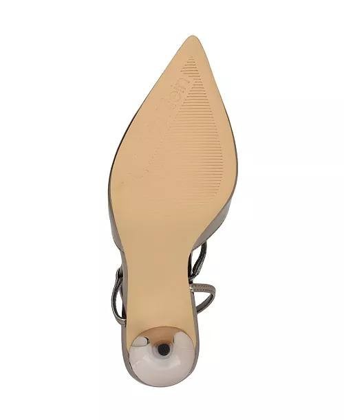 Calvin Klein Cordera Strappy Stiletto Pumps – Mirror Metallic–Size 7M–NIB