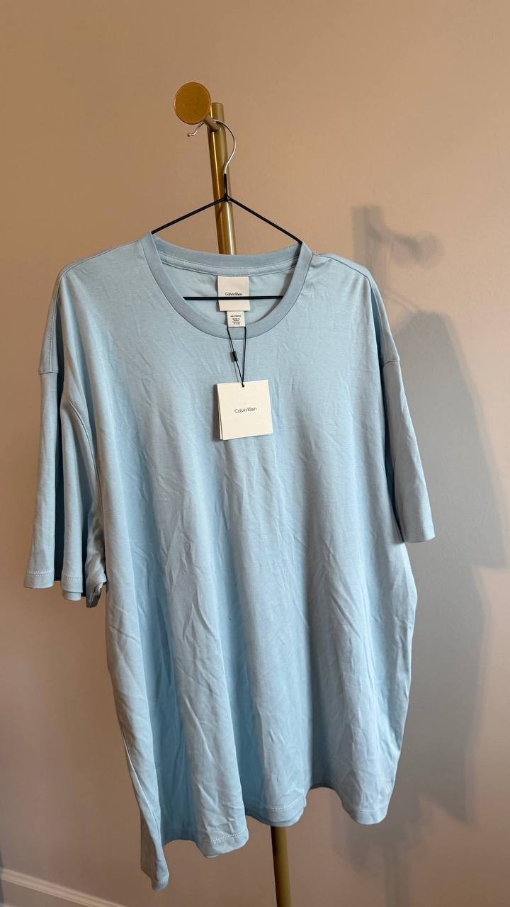 Calvin Klein Men’s Supima Cotton Crewneck T‑Shirt Track Blue XXL $59 NWT