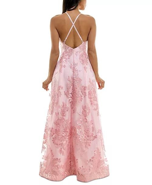 BCX Lace Fit & Flare Dress – Size 16W – NWT – Pink Sleeveless V-Neck Formal