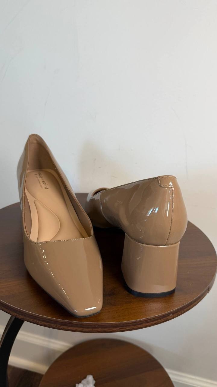 Easy Spirit Dorian Pump Dark Brown 11M Synthetic Block Heel $109 NWB
