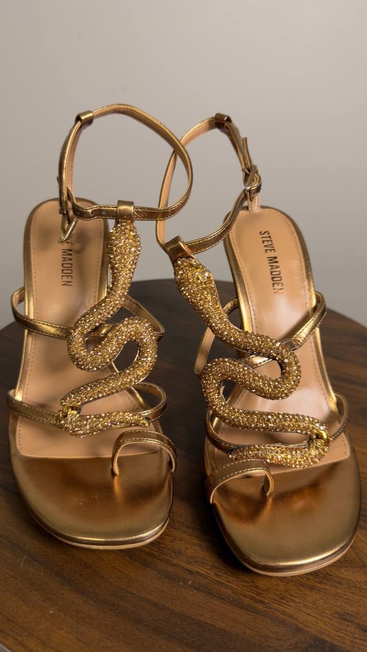 Steve  Madden  High  Heel  Sandals  Bronze  7  New  $139
