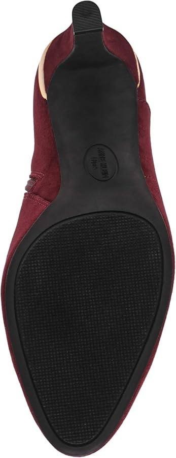 Anne Klein Annabelle Notch Ankle Dress Booties Burgundy 9M Heeled Booties NWB