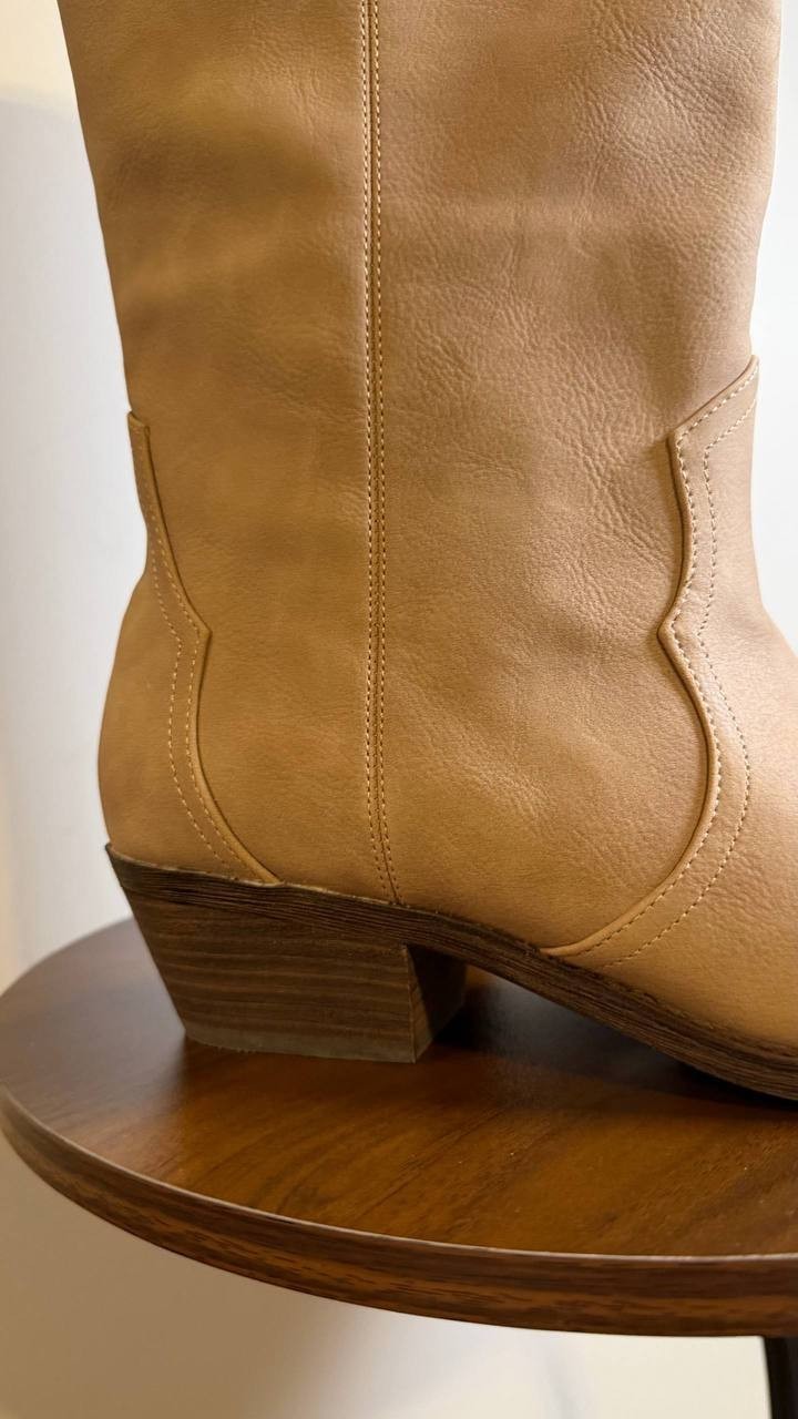 Dolce Vita Kit Boots 10 Dune Man‑Made Knee‑High Cowboy Pointed Toe NIB msrp$99