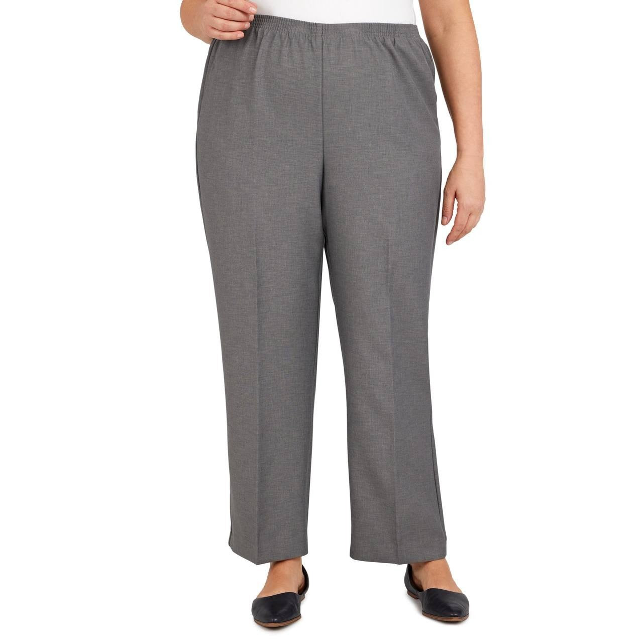 Alfred Dunner Women’s Plus Classics Average Length Pant Gray 20W $42.50 NWT