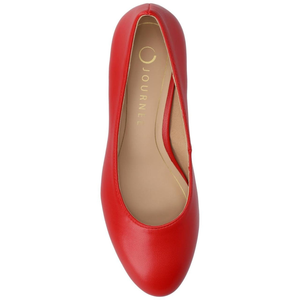 Journee Collection Saarii Slip‑On Block Heel Pumps – Red – Size 11W – NIB
