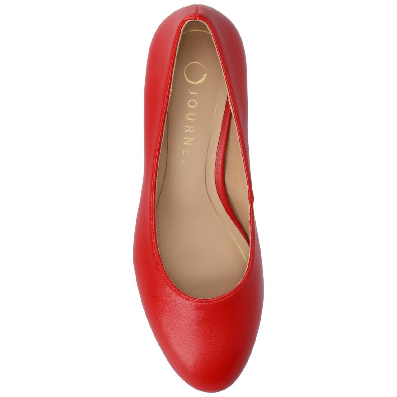 Journee Collection Saarii Slip‑On Block Heel Pumps – Red – Size 11W – NIB