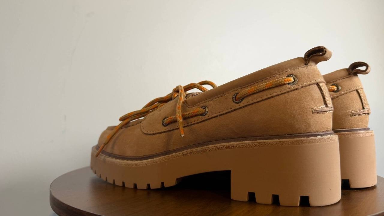 Sperry Authentic Original Boat Shoes 7 Tan Leather Lug Sole 2‑Eye NIB msrp$140