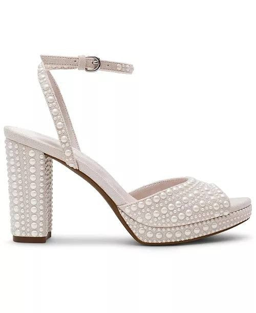Anne Klein Dress Sandals 6M Bone Man-Made New in Box MSRP $119