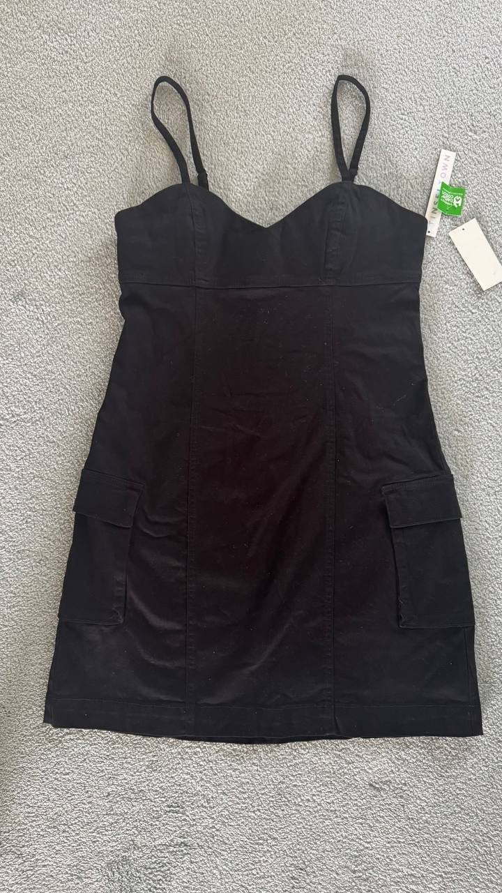 Tinseltown Black Cargo Mini Dress - Sleeveless Bodycon Party/Cocktail Women