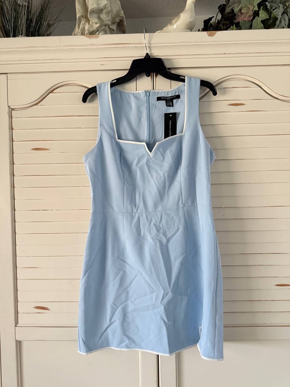French Connection Dress L Cashmere Blue Azra Twill Mini NWT MSRP $148