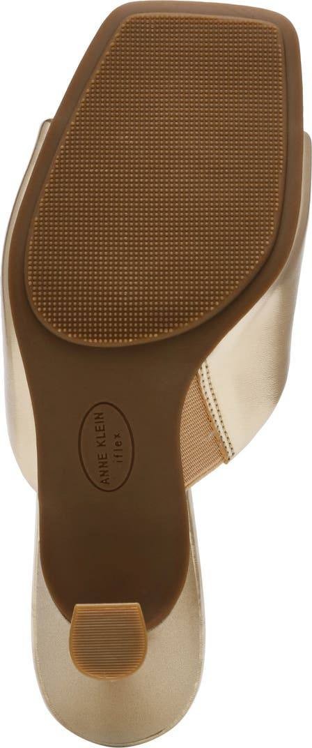 Anne Klein Jerilyn Sandals 7M Light Gold Slide Kitten Heel NIB msrp$89