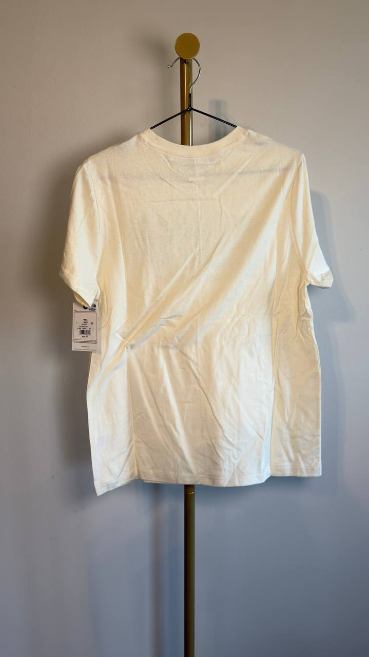 Champion Classic Cotton Crewneck Logo Short-Sleeve T-Shirt Natural S NWT $25