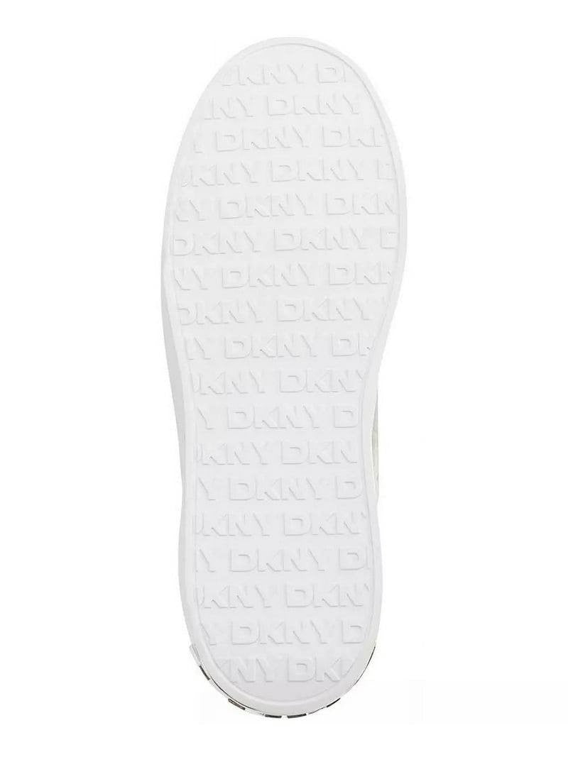 DKNY Mallory Lace-Up Sneakers Grey/Silver 7.5M Man‑Made MSRP $129 NWOB
