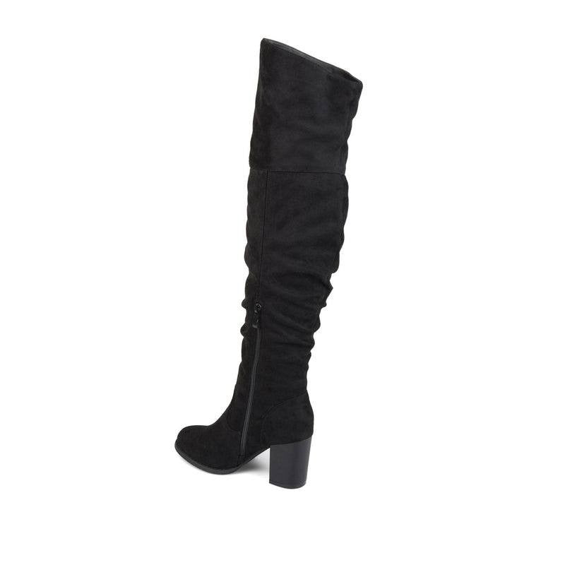Journee Kaison High Boots 8M Black Faux Suede Over‑Knee  New msrp $89.99