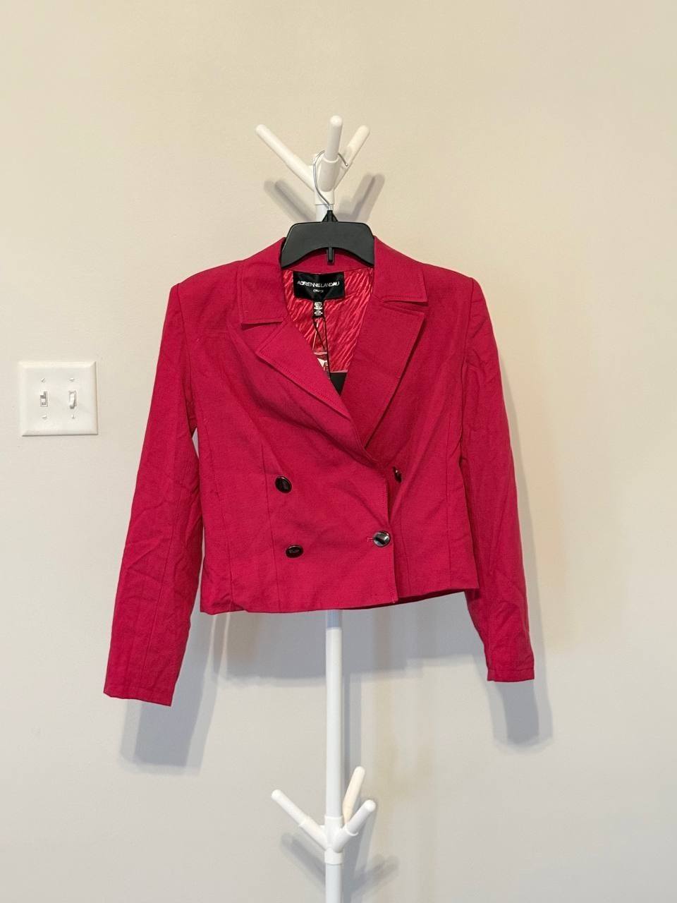 Adrienne Landau Pink Cropped Double-Breasted Blazer S/P NWT – Modern Statement