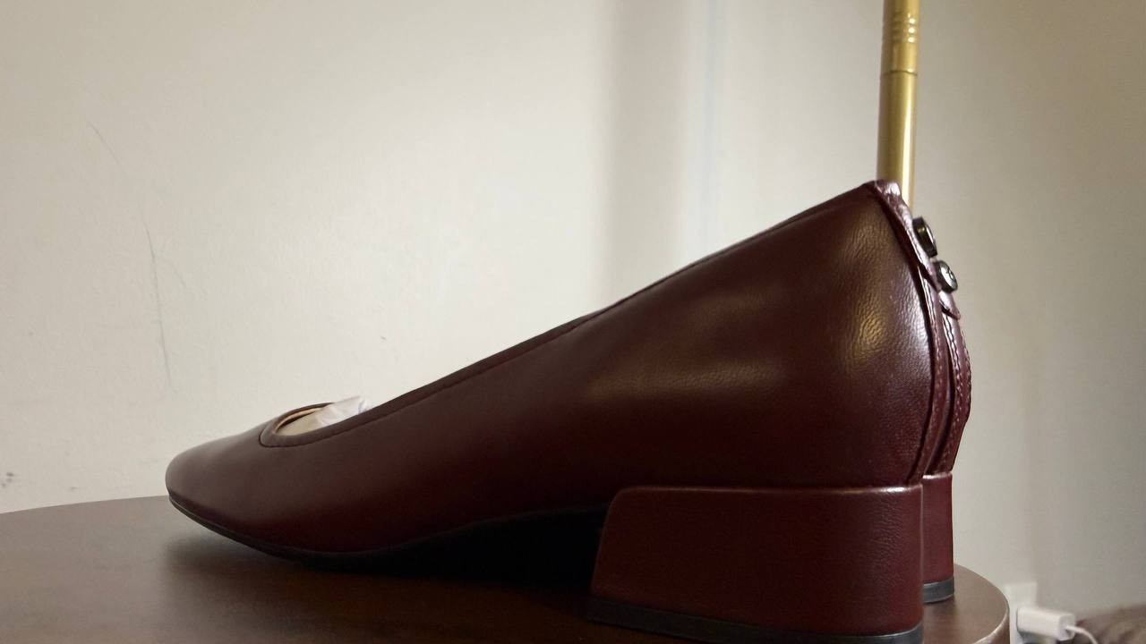 Easy Spirit Jain Pump Leather Block Heel Dark Red Women’s 8M NWB $99