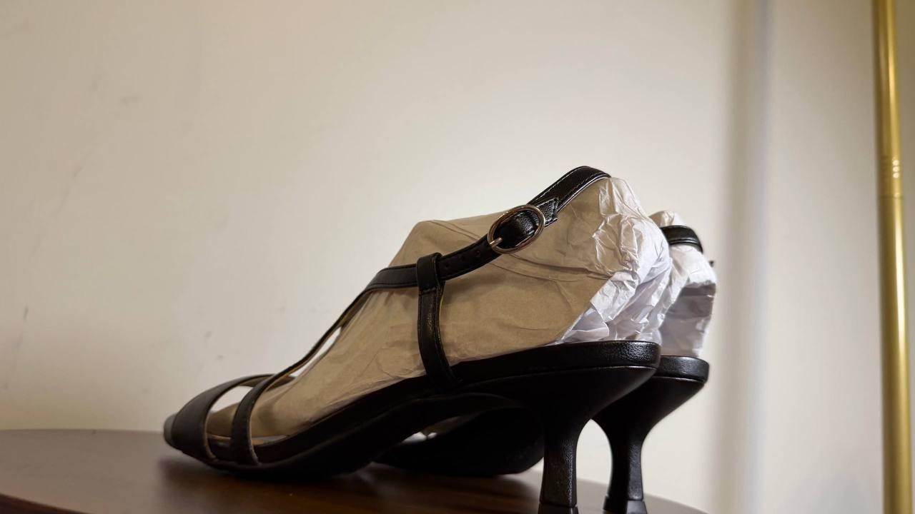 LifeStride Black Faux Leather Slingback Sandals 8.5W NIB $79.99