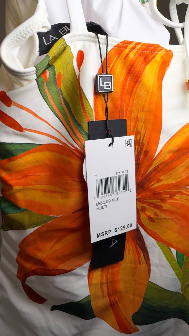 La Blanca Jungle Blossoms Tankini Top Multi 6 NWT $129