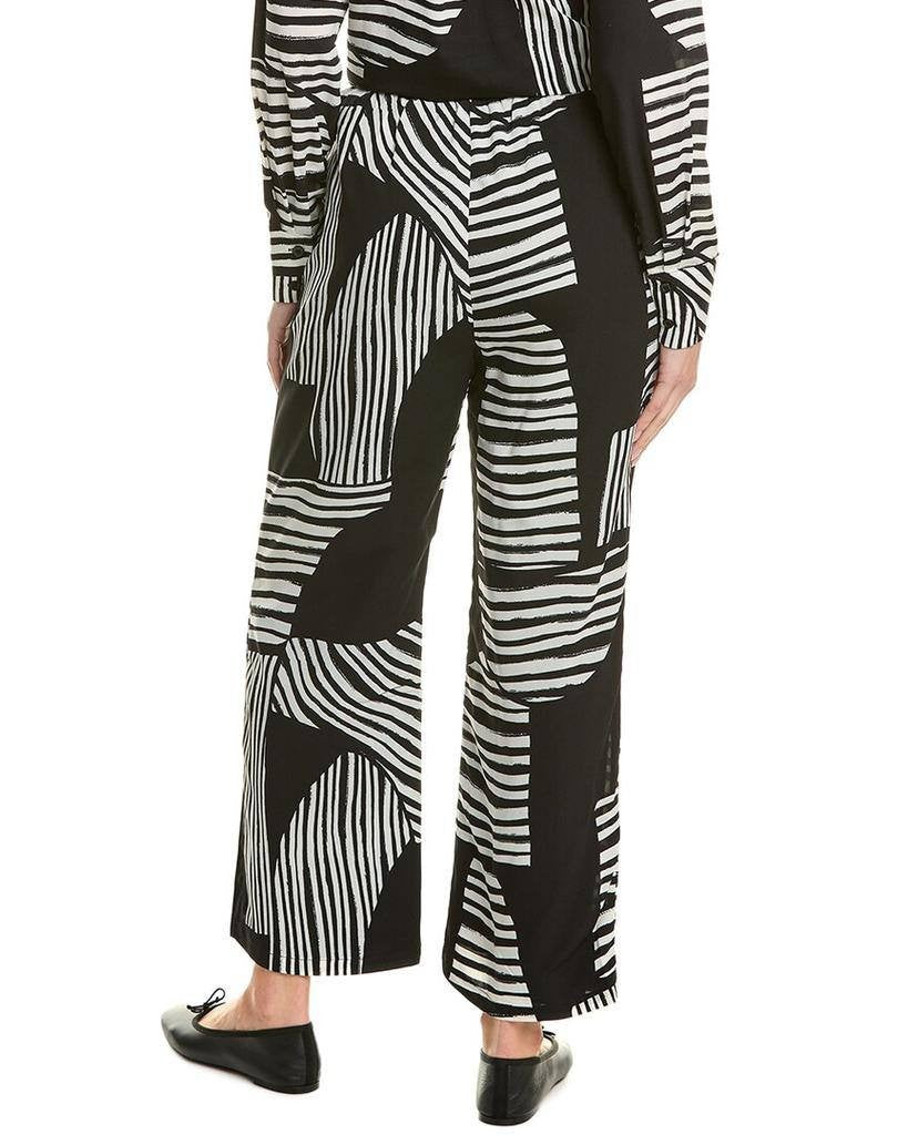 Gracia Black Mismatch Line Pattern Pajama Pants Size L Excellent Preowned