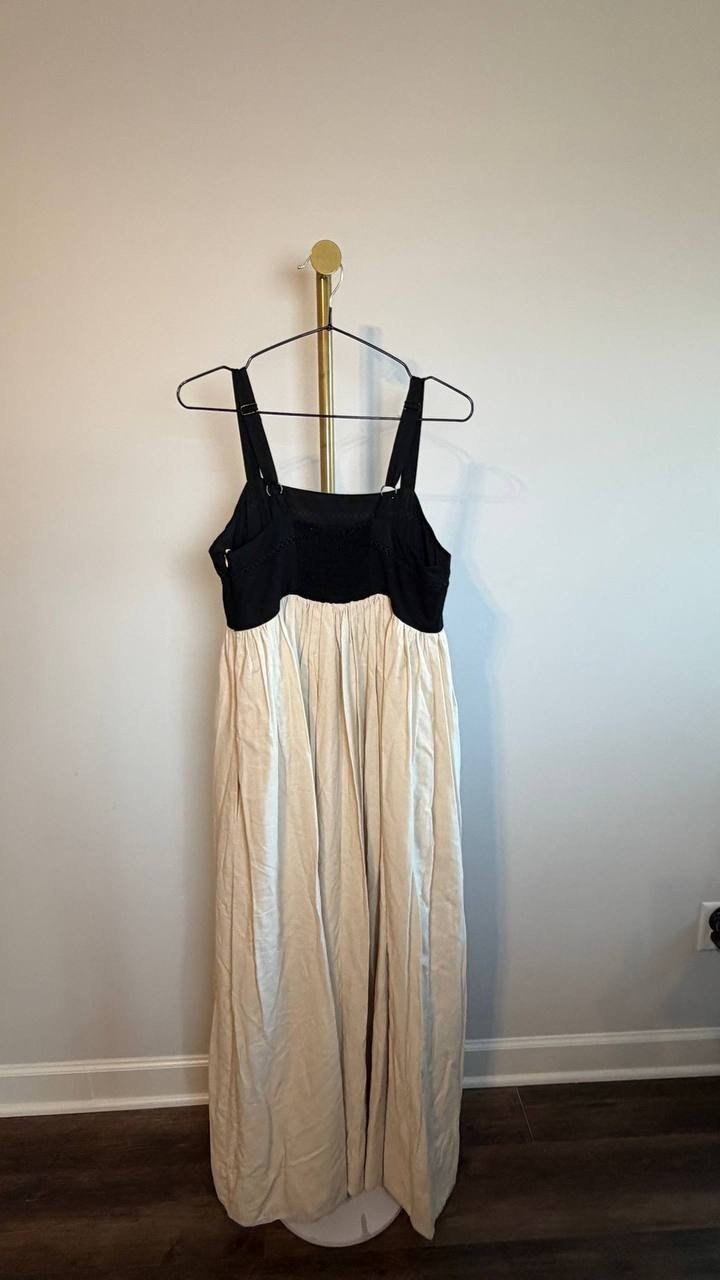 Taylor Sleeveless Empire‑Waist Dress Cream/Onix 10 NWT $138