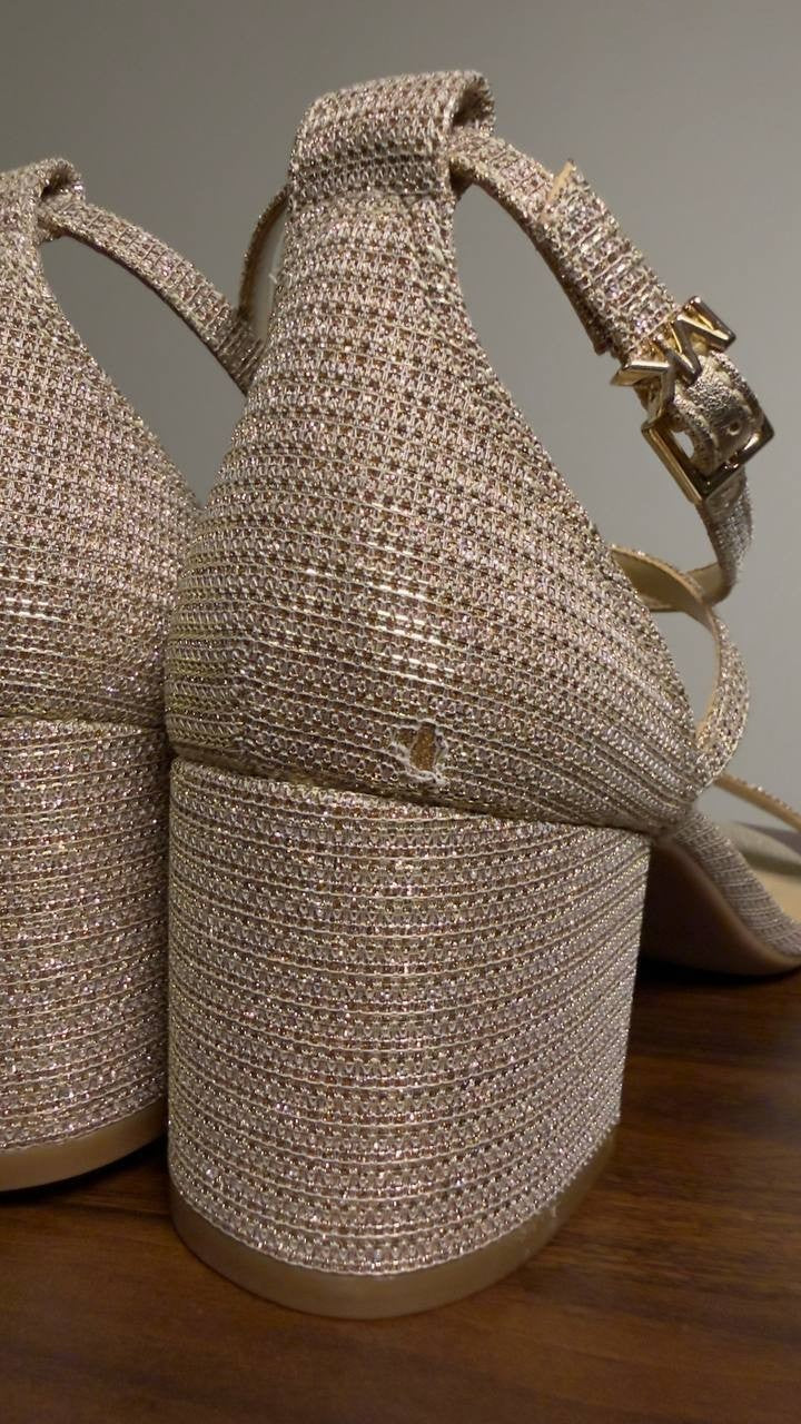 Michael  Michael  Kors  Dress  Sandals  Pale  Gold  8.5M  New  $119.50