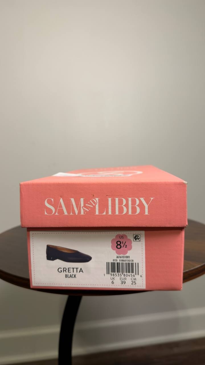 Sam  &  Libby  Ballet  Flats  Black  8.5  New  $75