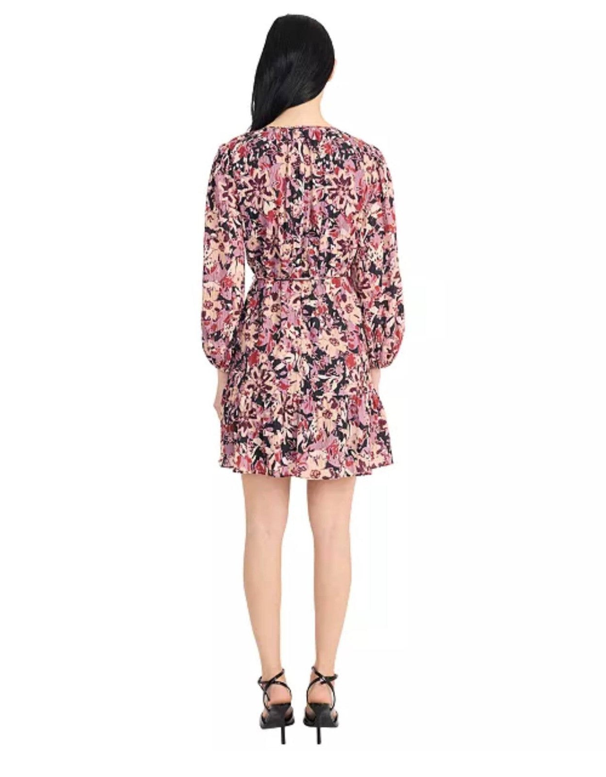 Donna Morgan Printed V‑Neck Mini Dress Multicolor NWT Sizes 4–16 MSRP $118