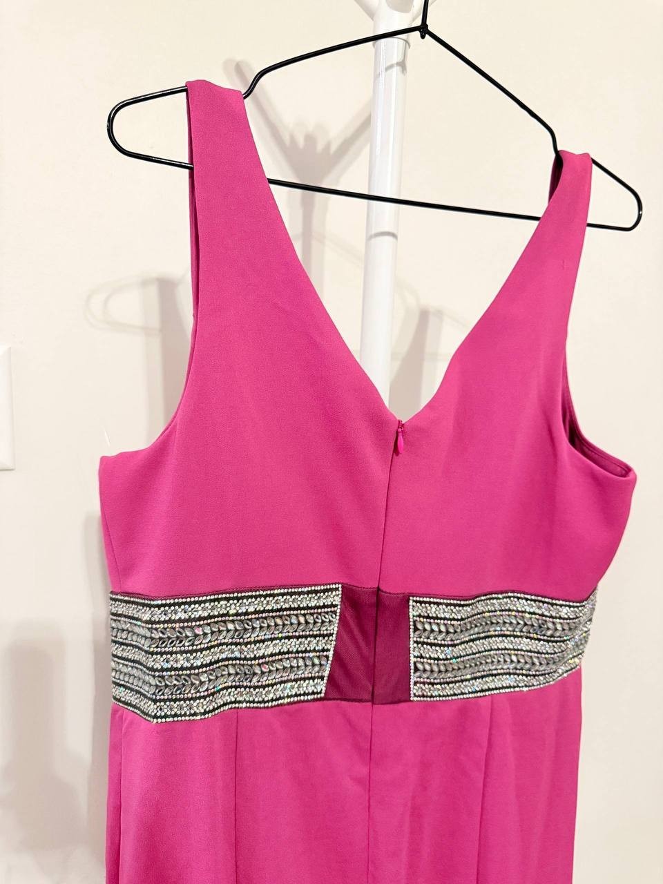 Marina Pink Long Dress Sparkle Belt – Size L – NWOT