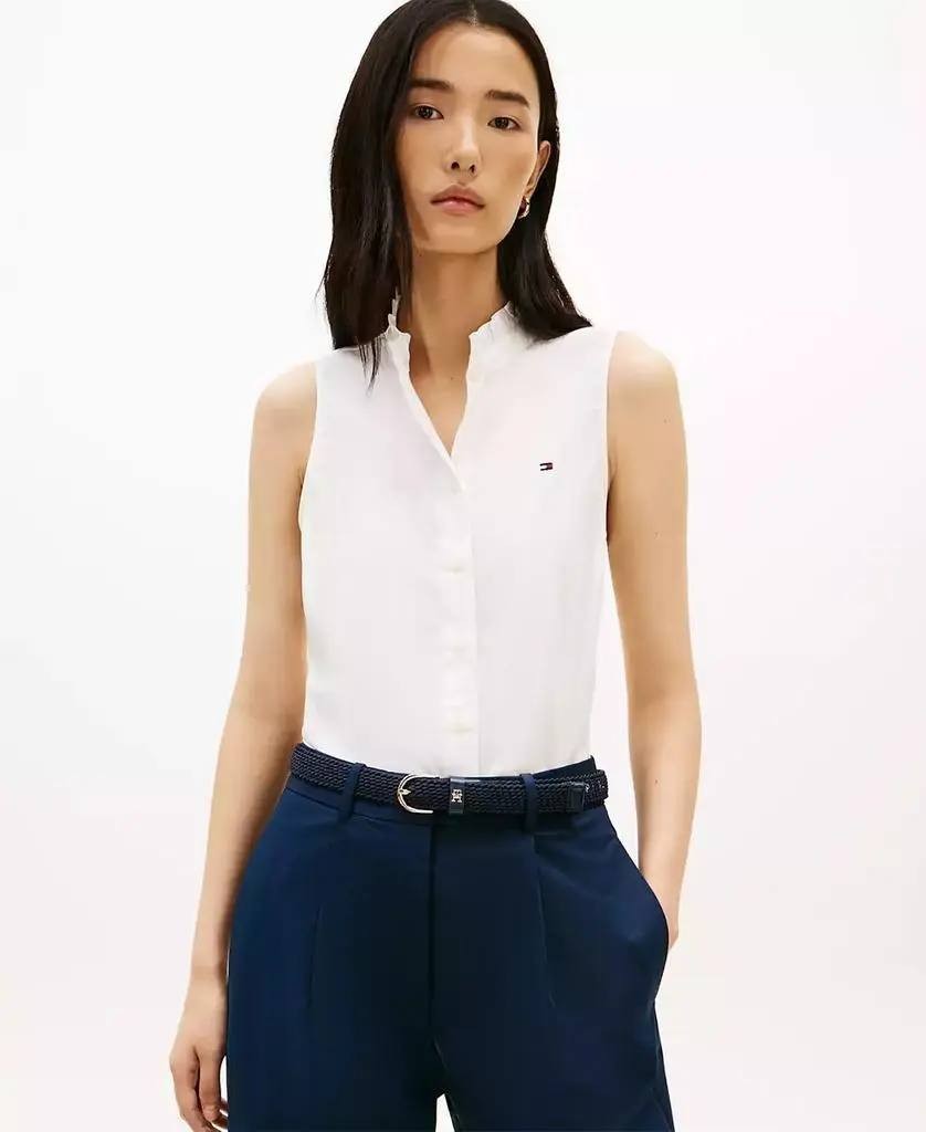 Tommy Hilfiger Classic Sleeveless Shirt White L NWT $59.50