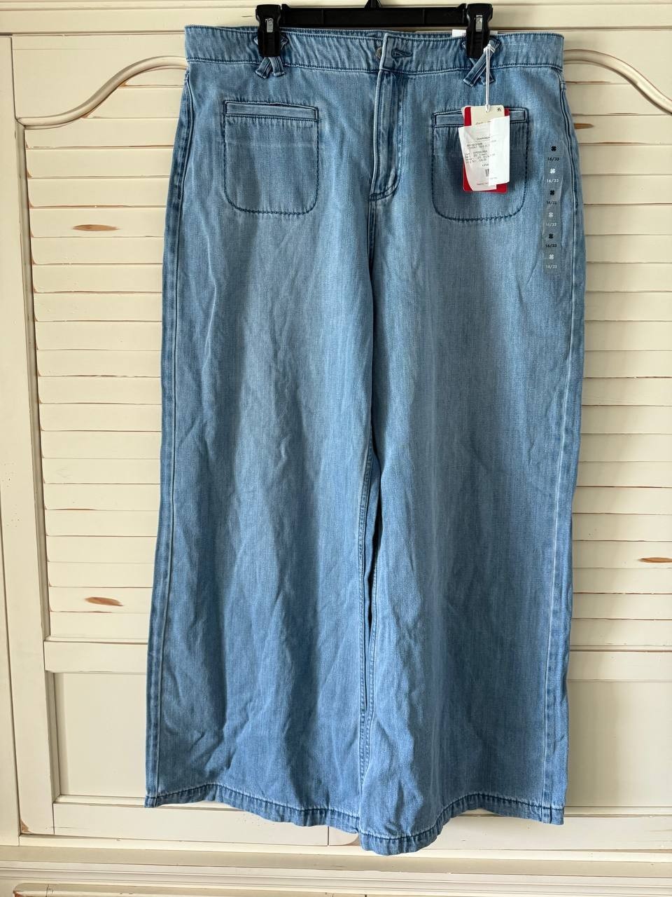 Lucky Brand Liquid Denim Wide-Leg Jeans, Flip Side Wash, Size 16/33 NWT