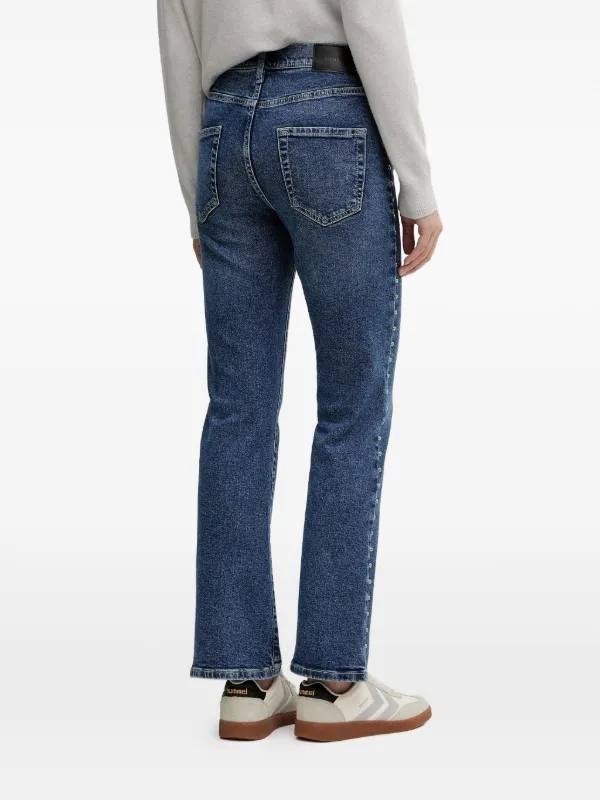 DKNY Jeans Side Studded High‑Rise Bootcut Jeans Cobble Hill 27 NWT $129