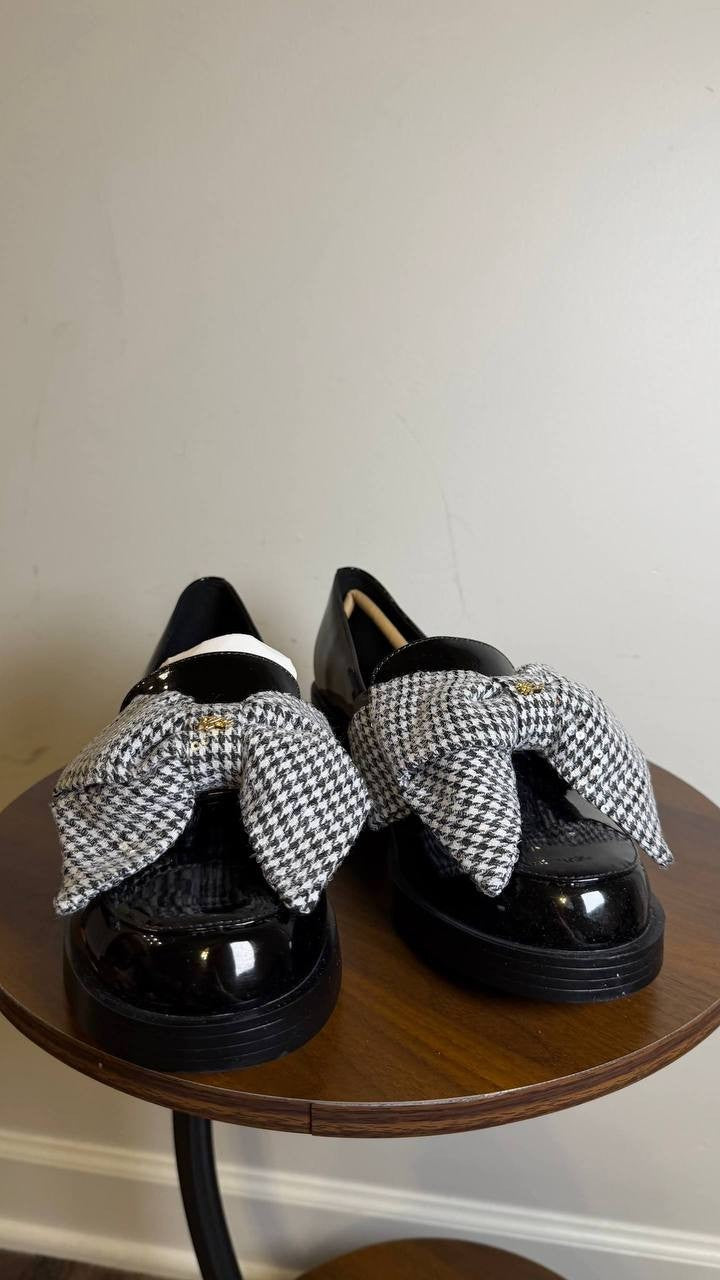 Karl Lagerfeld Slip-On Loafers Black/White Leather Size 11 New in Box $169