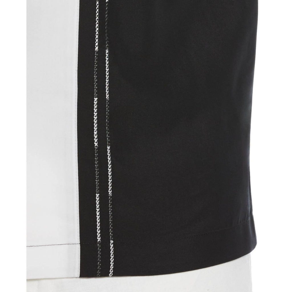 Cubavera Colorblock Embroidery Short Sleeve Shirt Black/White XXL NWT