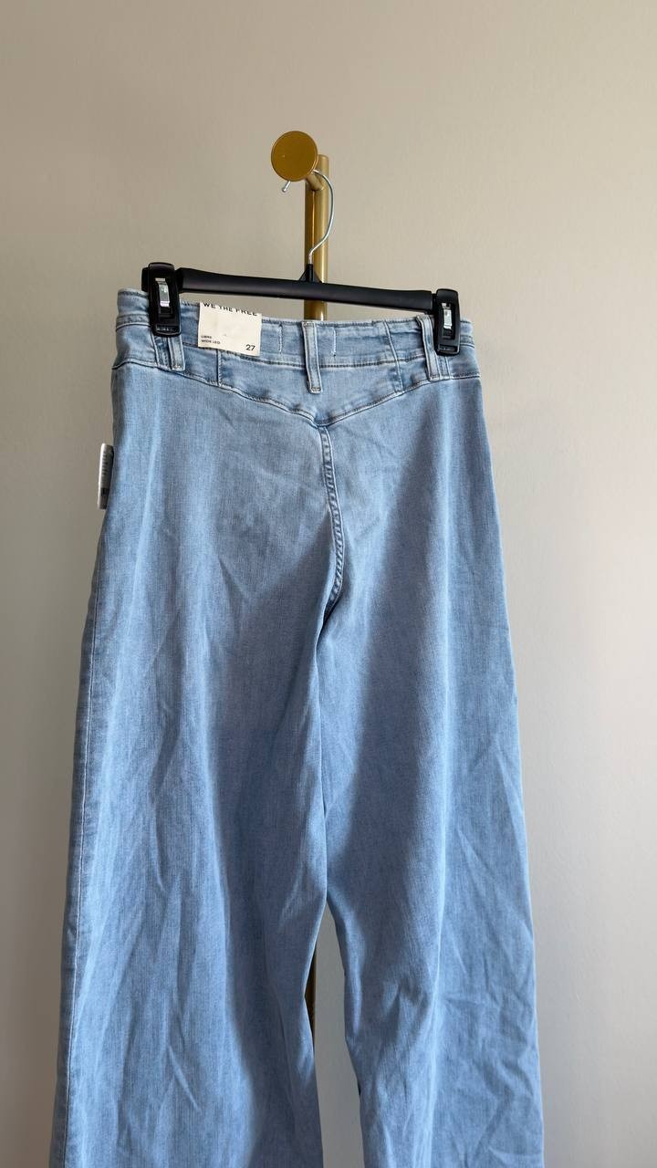 We The Free Libre Front Yoke Wide Leg Jeans Blue 27 NWT $98