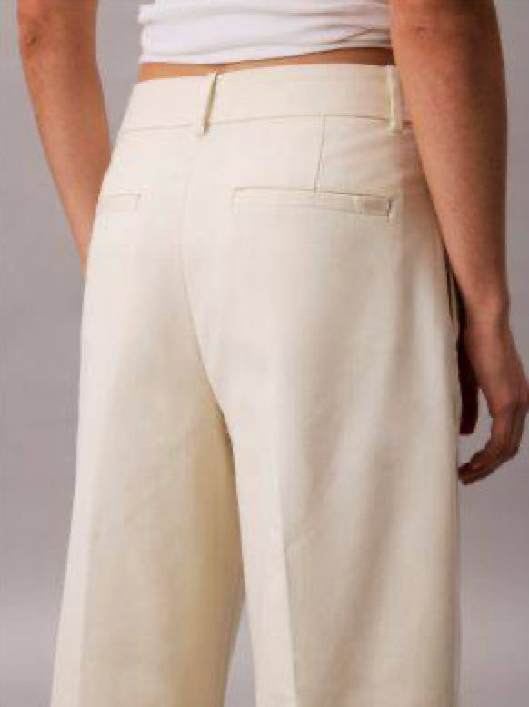 Calvin Klein Ivory Tailored Dress Pants Size 12 Good Condition Women's Trousers
