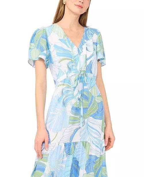 Vince Camuto Women’s V‑Neck Tiered Maxi Dress Mint S NWT $69