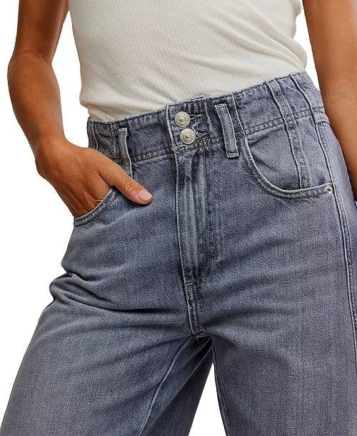 Free People We The Free Aster Seamed Straight-Leg Jeans High Rise 31 $98 NWT
