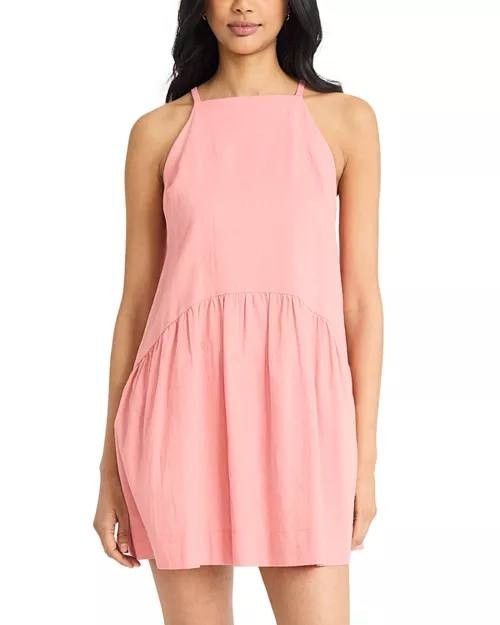 Donna Morgan The Good Journey Keyhole Mini Dress Size XL Brandied Apricot NWT