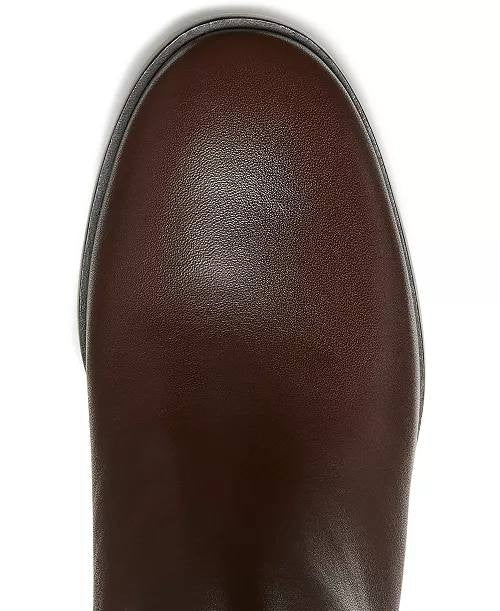 Kate Spade Aimee Tall Leather Boots Brown 6.5B Block Heel NWB $348