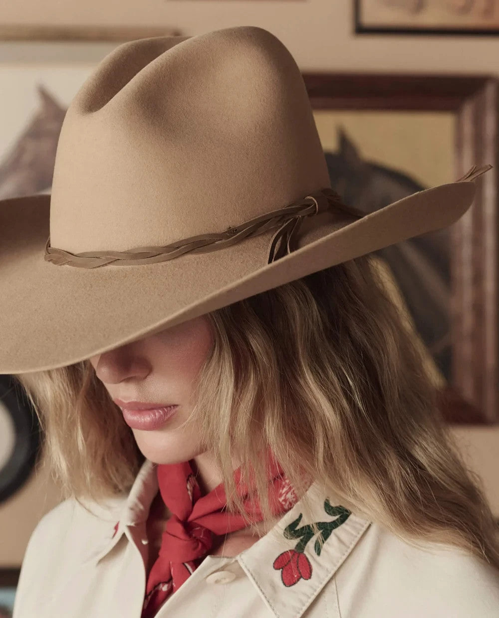 Stetson  &  The  Great  Cowboy  Hat  Butterscotch  Fur Felt  7 1/8  New  $525