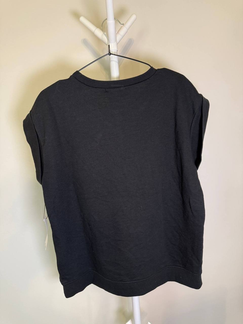 Three Dots Black Short Sleeve Crew Neck Top-XL-NWT-$68