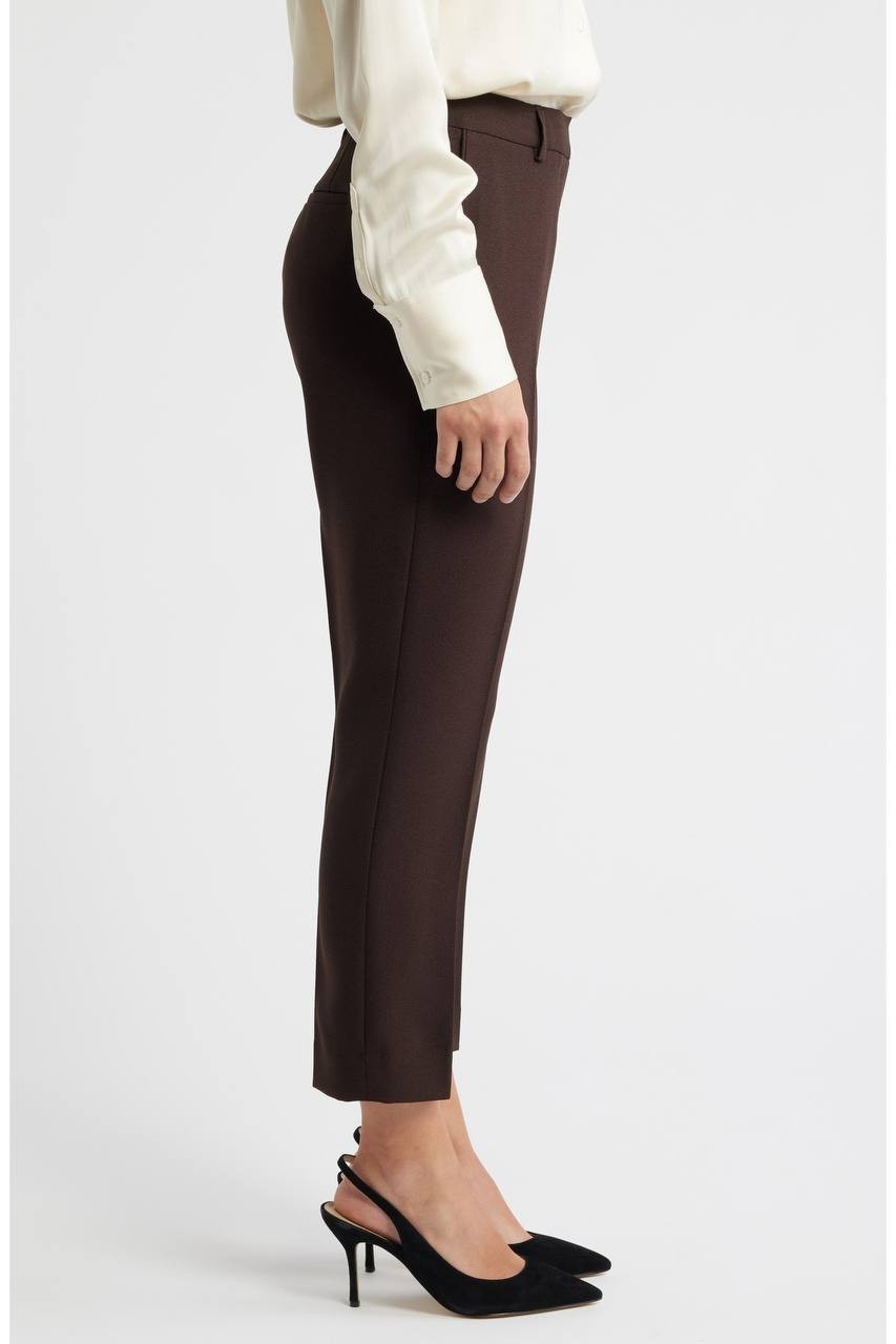 Tahari ASL Slim Ankle Pants Espresso Size 10 NWT $99