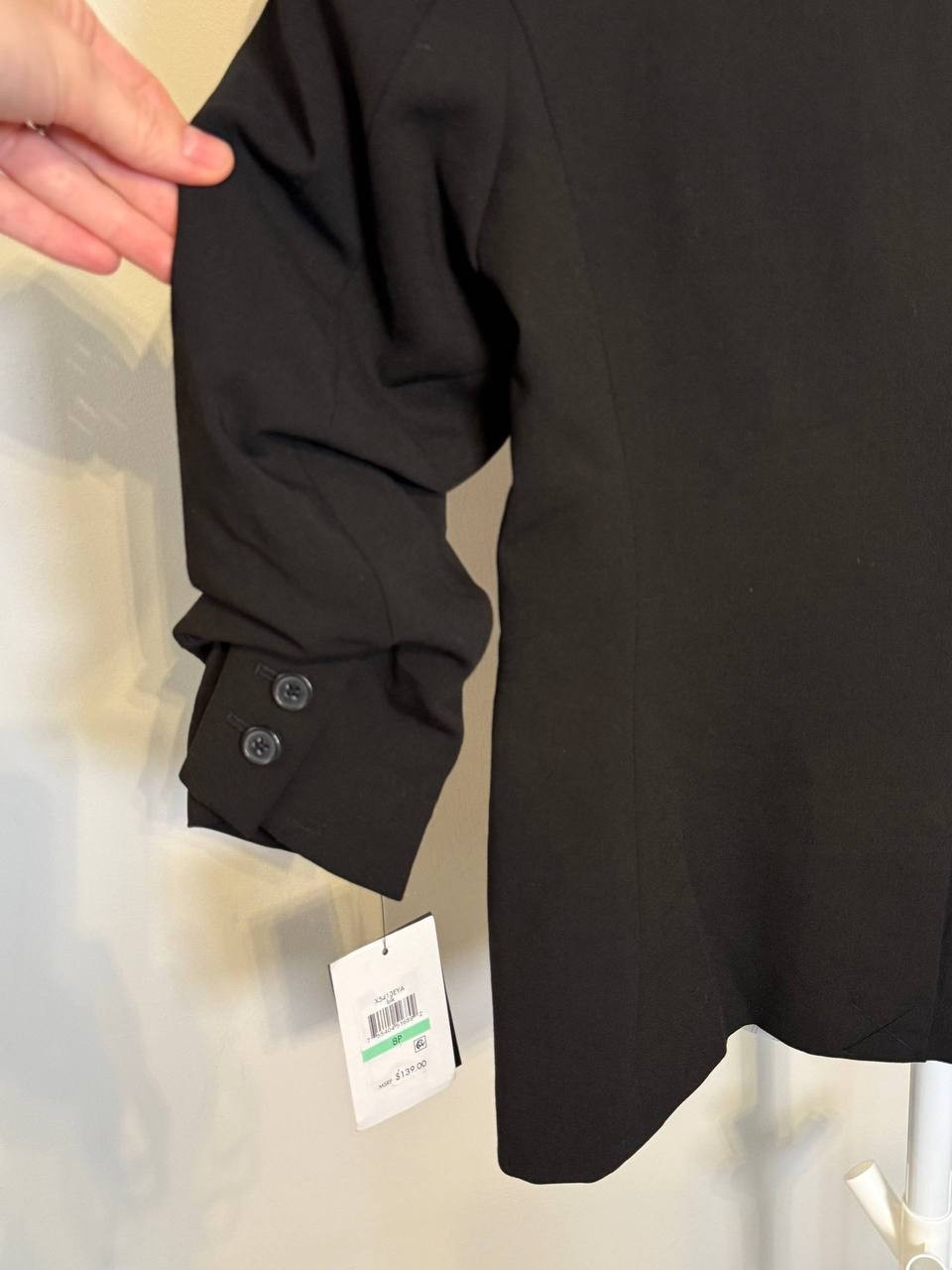 DKNY Ruched‑Sleeve One‑Button Blazer – Size 8P – NWT – $139